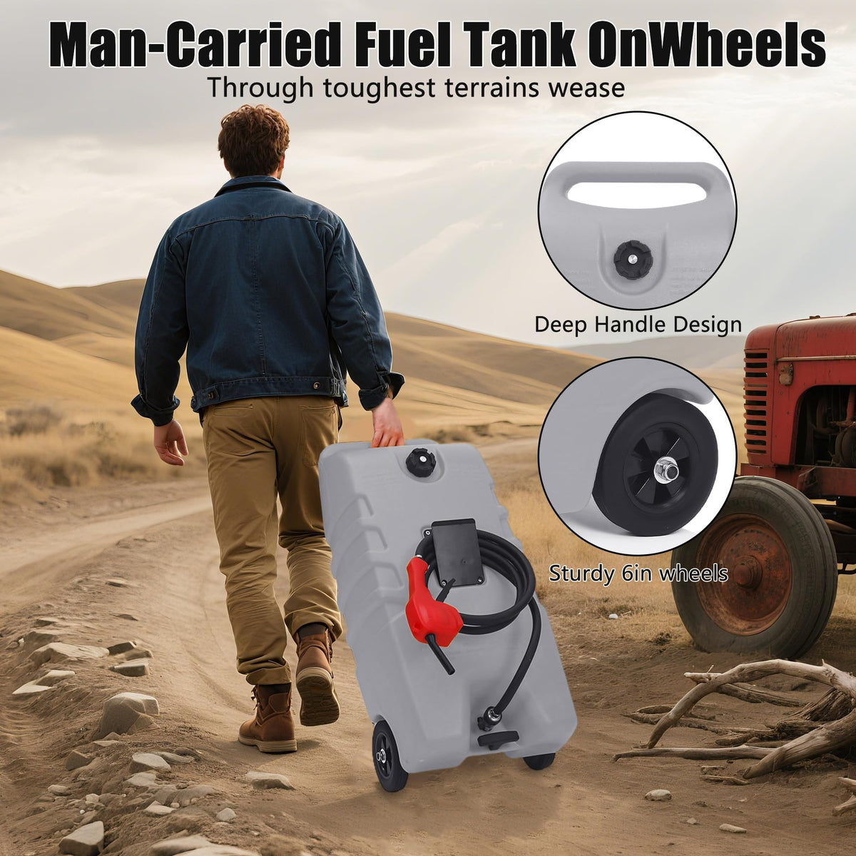 Garvee mobiler Kraftstoffbehälter mit 15 cm Rädern