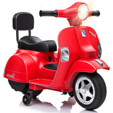 Garvee Kinder-Elektroroller 6V 4,5Ah mit Stützrädern, LED-Licht, Musik, Hupe & Fußpedal, 3 km/h, für Kinder 3–6 Jahre bis 20 kg - Rot