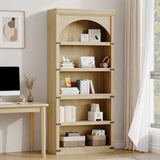Garvee Bücherregal, LED, Kippschutz, Integrierte LED-Beleuchtung, Naturholz - Naturholz