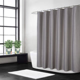 Garvee Wasserdichter Polyester Duschvorhang Mit Haken Für Badezimmer Und Badewannen 60"x72", Grau - grau