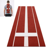 GARVEE Baseball Pitching Matte 305 x 91 cm, Rutschfeste Trainingsmatte mit Dicker Kunstrasen-Oberfläche und Gummibasis, Für Indoor & Outdoor Training, Rot - Rot