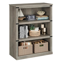 GARVEE Standregal, 4 Ebenen, 80 × 32 × 102 cm, MDF, Industrial-Design, Grau – für Wohnzimmer & Büro