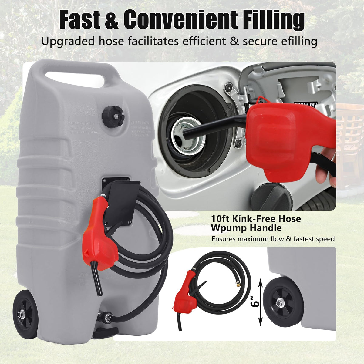 Garvee Kraftstofftank mit Handpumpe und Doppel Filter