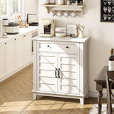 Garvee Aufbewahrungsschrank 3 Ebenen, Regal, 40 × 80 × 91 cm, Weiß, mit Stauraum, mit Ablage - Weiß