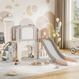 Garvee 8-in-1 Kleinkind Rutsche Spielset Mit Klettergerüst, Basketballkorb, Tunnel, Stauraum Für Innen- Und Außenbereich, Kompakt, Ungiftig - Rosa-New
