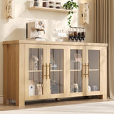 Garvee Sideboard, 150 cm, Kippschutz, Geschlossener Stauraum, Ruhige Möbelfront, Schwarz - Schwarz