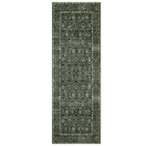 Garvee Vintage Teppich Wohnzimmer 160x230 cm Perser Design Dunkelgrün Waschbar Rutschfest