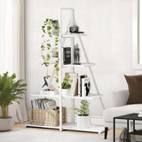 GARVEE Leiterregal, 4 Ebenen, Holz & Metall, Industrial-Design, gelb – für Wohnzimmer & Schlafzimmer - gelb