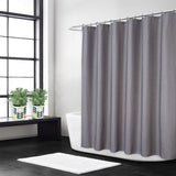 Garvee Duschvorhang 198 × 183 cm, Polyester, Leinenoptik, Hotelqualität, Grau - Grau