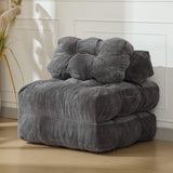 Garvee Schlafsofa aus Cord in Grau mit verstellbarer Sitz- und Liegefunktion und Schaumstoffpolsterung - Grau
