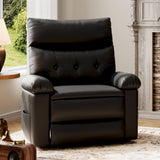 Garvee Extra breiter Relaxsessel Schwarz aus PU-Leder, Fernsehsessel mit Massage- und Heizfunktion, 69 cm Sitzbreite, 150° Liegefunktion, bis 181 kg belastbar - Schwarz