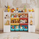 Garvee Spielzeugorganisator mit 8 herausnehmbaren Boxen und 6 Fächern, Regal für Kinder, 3-in-1-Design, robustes Material, einfache Montage, Weiß - 