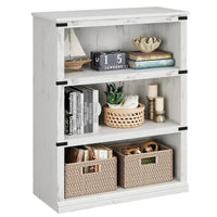 GARVEE Standregal, 4 Ebenen, 80 × 32 × 102 cm, MDF, Industrial-Design, Weiß – für Wohnzimmer & Büro