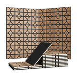 Garvee 3D Akustik Holzpaneele Geometrisches Design Schallabsorption Eiche 12"x12" Braun - 12 Pcs-Oat