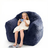 Garvee Bean Bag Chair Navy Blau Mit Rückenstütze Für Wohnzimmer Und Schlafzimmer Komfortabel Weich Langlebig Leicht - Navy Blau