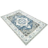 Garvee Orientalische Lange Teppich Mit Floralem Design, Polyester, Rutschfeste Unterseite, 160x230 cm, Wohnzimmer & Schlafzimmer