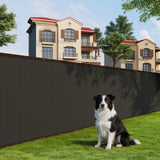 Garvee Sichtschutzzaun 5x50ft HDPE 180 GSM Schwarz Für Garten & Balkon Windresistent UV-Beständig - Schwarz