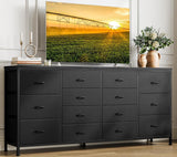 Garvee TV Kommode Mit 14 Schubladen & Steckdosen, 160cm Lowboard Für 75 Zoll Fernseher, Sicherheits-Set, Moderner TV Schrank Wohnzimmer Schlafzimmer Blanc-Eiche - Wie gezeigt