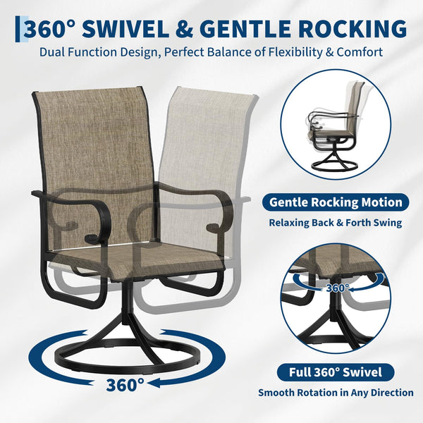 360° Drehung & 15° Schaukelbewegung