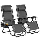 Garvee Zero Gravity Stuhl Set 2 Ergonomisch Verstellbar Stahlrahmen Textilene Für Garten & Camping Leicht Klappbar