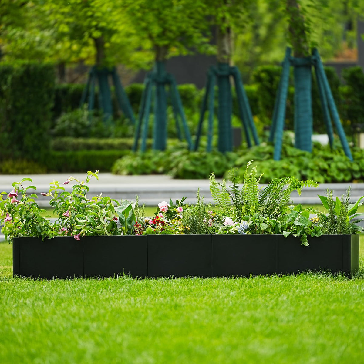 Garvee Hochbeet 178 x 52 x 30 cm für Garten Terrasse und Balkon
