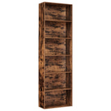 GARVEE Bücherregal, 6 Ebenen, Holzwerkstoff, Industrial-Design, Braun – für Wohnzimmer & Schlafzimmer - Braun