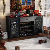 Garvee Weinschrank, Kippschutz, Geordnete Flaschenlagerung, Servierfläche, Schwarz