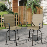 Garvee Garten-Barhocker im 2er-Set 64 × 64 × 122, Ohne Polsterung, Grau - Grau