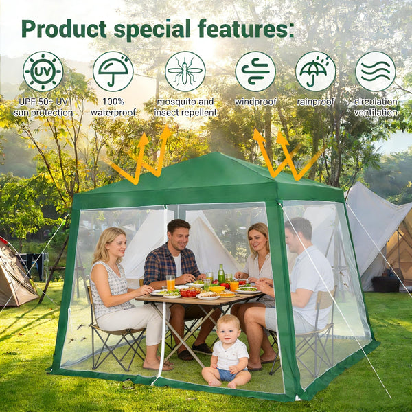 GARVEE 3 x 3 m Pop-up Canopy mit One-Push Aufbau und UPF 50 Plus