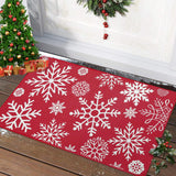 Garvee Kerst Deurmat 40x60 cm Rot Waschbar Antirutsch Schneeflocken Muster Für Eingang Küche Schlafzimmer
