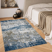 Garvee Moderner Flachflor Teppich 80 x 150 cm Grau Waschbar Rutschfest für Wohnzimmer & Schlafzimmer