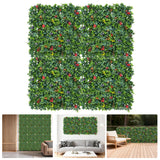 Garvee Künstliche Graswand Paneele 4er Set 50x50cm Kunststoff Modular Für Garten & Balkon Grün Bunt