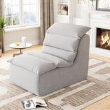 Garvee Bean Bag Chair Für Erwachsene, Hochresilienter Schaum, Rutschfest, Terry Stoff, Ergonomisch, Grau