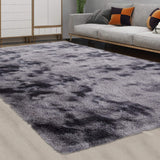 Garvee Extra Großer Teppich 9' x 12' Flauschig Samtflor 4cm Polyester Dunkelgrau Für Kinderzimmer - grau
