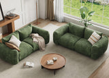 Garvee Modulares Chenille Sofa Set Mit 2 Loveseats, Bonelloser Komfort, Grün, Für Wohnzimmer & Apartments, Platzsparend