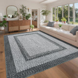 Garvee Teppich Gabion X 350g Perlenflor 100% Polyester TPR Waschbar Faltbar Klassisch