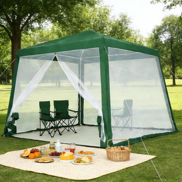 GARVEE 3 x 3 m Canopy mit Rolltasche No-Lift-System und stabilem Stahlrahmen