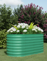 Garvee Metall-Hochbeet mit offenem Boden 122 × 61 × 61 cm, Tiefe Pflanzfläche für Garten Grün - Grün