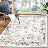 Garvee Vintage Teppich 240x340 cm Beige-Taupe, Medaillon Blumenmuster Eingangsteppich, Anti-Rutsch & Strapazierfähig Polyester Teppich für Wohnzimmer Schlafzimmer - Beige-Taupe