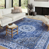 Garvee Boho Vintage Teppich 240x340 cm Weiches Faux Lammvelvet Rutschfest Für Wohnzimmer & Büro - Wie gezeigt