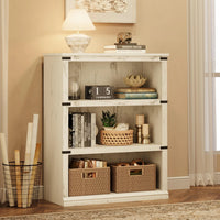 GARVEE Standregal, 4 Ebenen, 80 × 32 × 102 cm, MDF, Industrial-Design, Weiß – für Wohnzimmer & Büro