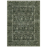 Garvee Teppich 160x230 cm Vintage Persischer Stil Dunkelgrün Waschbar Rutschfest Für Wohnzimmer Schlafzimmer Esszimmer
