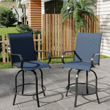 Garvee Garten-Barhocker im 2er-Set 64 × 64 × 122, Ohne Polsterung, Blau - Blau