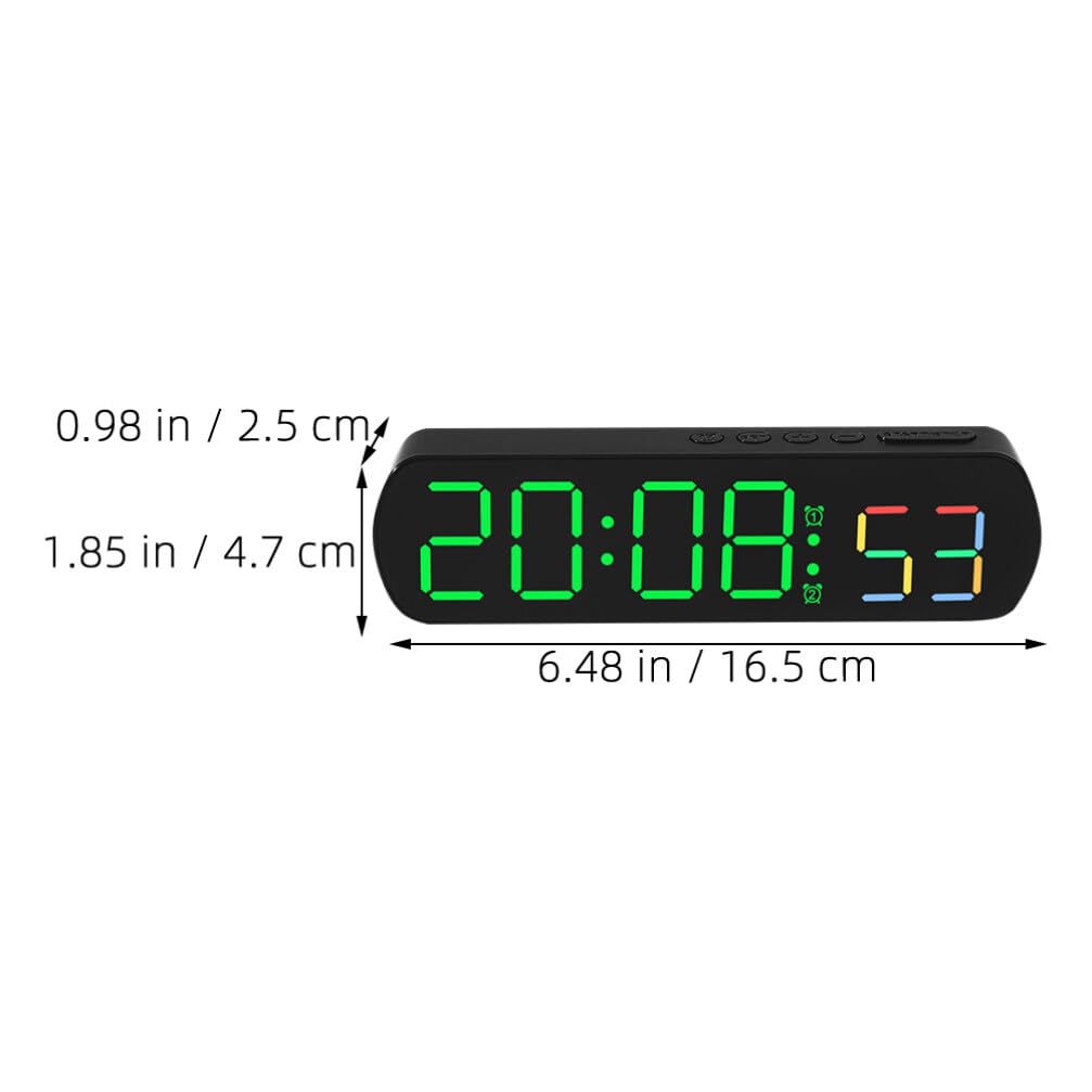 GARVEE Digitale Wecker 16,5CM LED mit Temperaturanzeige, Einstellbarer Helligkeit, Batteriebetrieben, Nachttisch Uhr