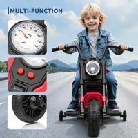Garvee 6V Kinder-Elektromotorrad, elektrisches Motorrad für Kinder mit Sanftanlauf, Federung und sicherem Fahrkomfort, ab 2 Jahren, Rot