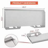 Garvee Skid-Steer Mount Plate 6,4 mm Q235B Stahl, Quick-Attach, 115×43 cm für Traktor