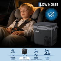 GARVEE 18 L Kompressor-Kühlbox fürs Auto, −20 bis 20 °C, App-Steuerung, 12/24 V, Dunkelgrau