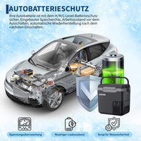 GARVEE 18 L Kompressor-Kühlbox fürs Auto, −20 bis 20 °C, App-Steuerung, 12/24 V, Dunkelgrau