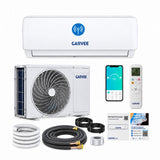 Garvee AUX Split Klimaanlage 9000BTU Klimageräte mit Heizfunktion Kältemittel R32 Inkl. Montagematerial, A++ Energieeffizienz, R32, WLAN-App-Steuerung - Weiß
