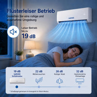 Garvee AUX Split Klimaanlage 18000BTU Klimageräte mit Heizfunktion Kältemittel R32 Inkl. Montagematerial, A++ Energieeffizienz, R32, WLAN-App-Steuerung
